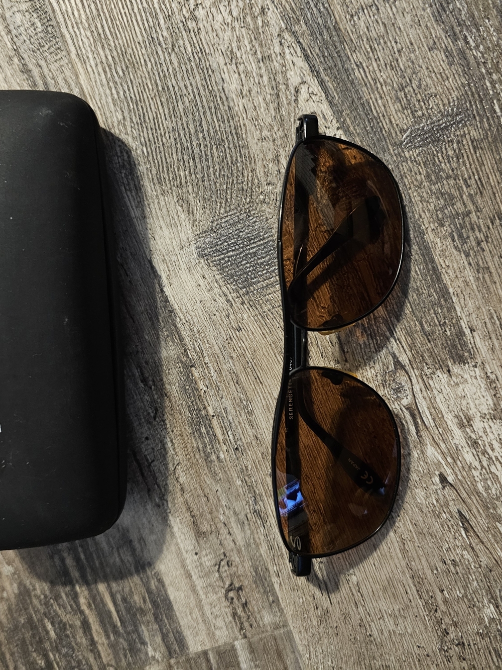 Men's Brown Lens Sunglasses - Classic Black Frame